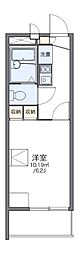 レオパレスクリア 1Kの間取図画像