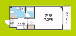 グランドヴィラ都島 1Kの間取図画像