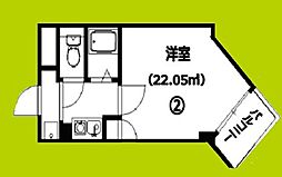 ビクトリー杭全 1Kの間取図画像
