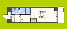 M'PLAZA緑橋 1Kの間取図画像