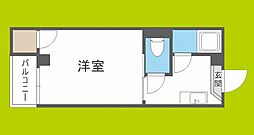 アリストクレティプラザナカノ 1Kの間取図画像