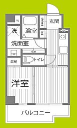 SHARIO GARDEN 新梅田 2Kの間取図画像