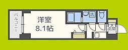 S-RESIDENCE阿波座WEST 1Kの間取図画像