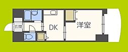 ノルデンハイム東三国B棟 1DKの間取図画像