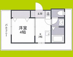 ハイツジュレ 1Kの間取図画像