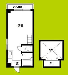 スペースライフ平野 ワンルームの間取図画像