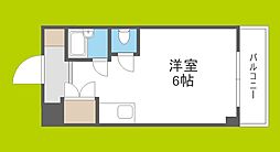 プレジデント横田 ワンルームの間取図画像