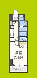 アーバネックス四ッ橋 1Kの間取図画像