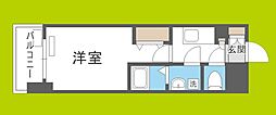 ファーストフィオーレ新町ファジスタ 1Kの間取図画像