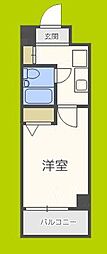 エスリード新大阪 1Kの間取図画像