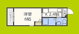 ルミエール鶴見緑地 1Kの間取図画像