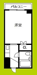 メゾン野江 ワンルームの間取図画像