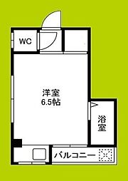 ミヤコハイツ ワンルームの間取図画像