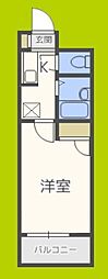 ローズコーポ天満東2 1Kの間取図画像