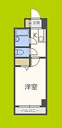 ノルデンハイム淡路D棟 1Kの間取図画像