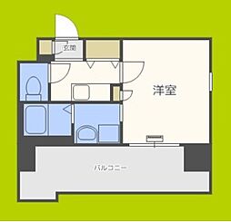 ラグゼ難波イースト 1Kの間取図画像