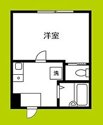 ハイツ桜川 1Kの間取図画像