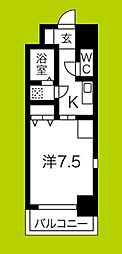 BlueBee桜川駅前 1Kの間取図画像