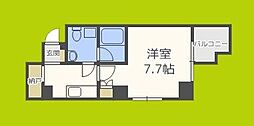 Aden京町堀イースト 1Kの間取図画像
