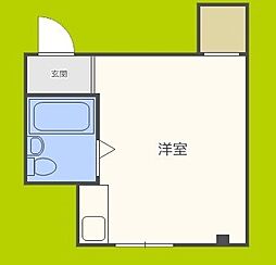 安野ビル ワンルームの間取図画像