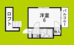 エムパレス21 1Kの間取図画像