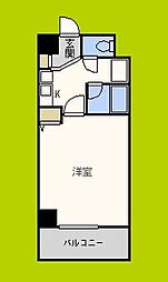 TM南森町 1Kの間取図画像