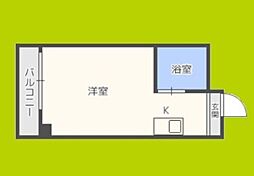 グランドハイツ大今里 ワンルームの間取図画像
