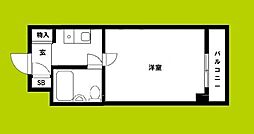 ルポ西本町 1Kの間取図画像