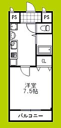ラ・フォーレ都島北通 1Kの間取図画像