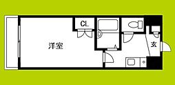 アバンダンス天神橋 1Kの間取図画像