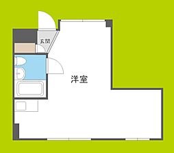 プラトー上町 ワンルームの間取図画像