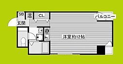 コーシン北浜 ワンルームの間取図画像