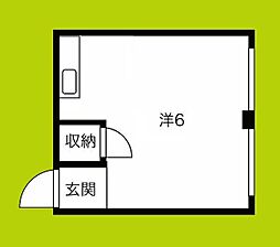 エクセル今里マンション ワンルームの間取図画像