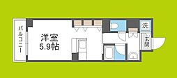 ティーアップスクエア ワンルームの間取図画像