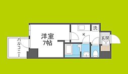 WORVE大阪本町 1Kの間取図画像