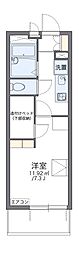 レオパレスグリーンアイビー 1Kの間取図画像