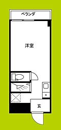上新ビル7 ワンルームの間取図画像
