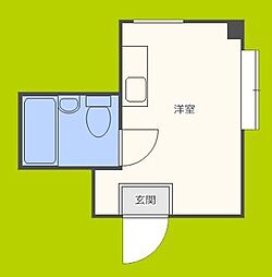 昭和グランドハイツ森之宮 ワンルームの間取図画像