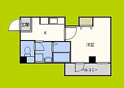IF西梅田 1Kの間取図画像