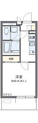 クレイノのぞみB 1Kの間取図画像