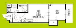 クリエオーレ新堂I 1LDKの間取図画像