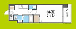 リヴィアスナンバエアリー 1Kの間取図画像