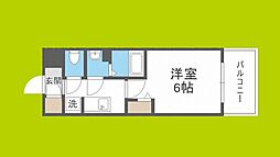 アドバンス大阪SERENO 1Kの間取図画像