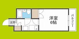 T・Hビル 1Kの間取図画像