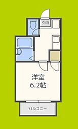 ノールハイツ 1Kの間取図画像