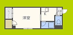 アリストクレティプラザナカノ 1Kの間取図画像