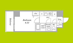 ArtizA瓦屋町II 1Kの間取図画像