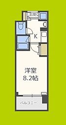 レジュールアッシュ梅田イースト 1Kの間取図画像