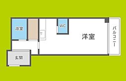 エフアールみなと通り ワンルームの間取図画像