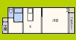 エクトスリー 1DKの間取図画像